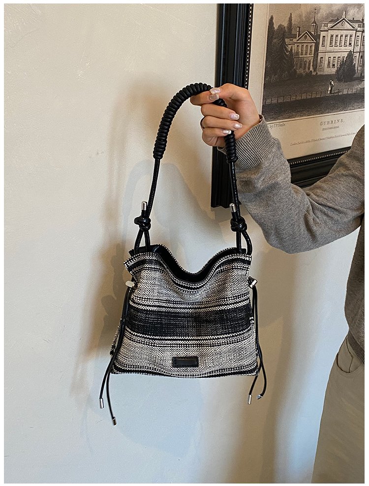 Women's Relaxed Fabric Shoulder Bag with Magnetic Snap detail 30