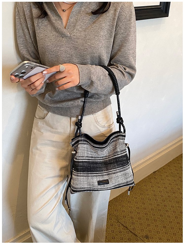 Women's Relaxed Fabric Shoulder Bag with Magnetic Snap detail 32