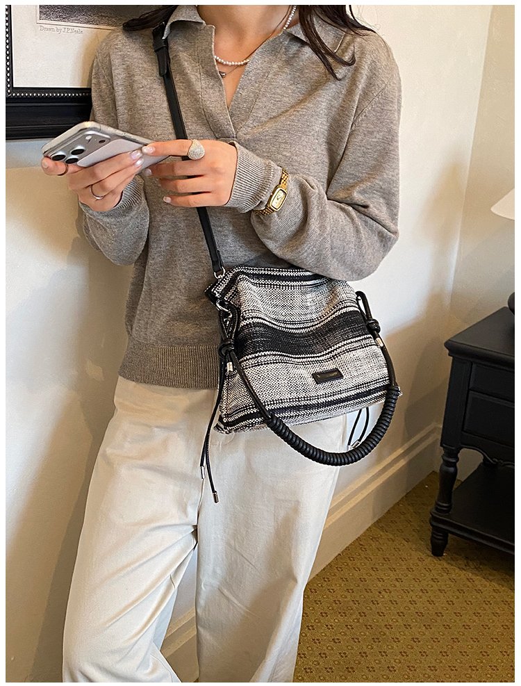 Women's Relaxed Fabric Shoulder Bag with Magnetic Snap detail 35