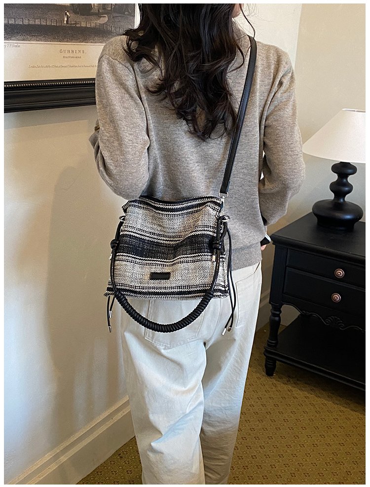 Women's Relaxed Fabric Shoulder Bag with Magnetic Snap detail 36