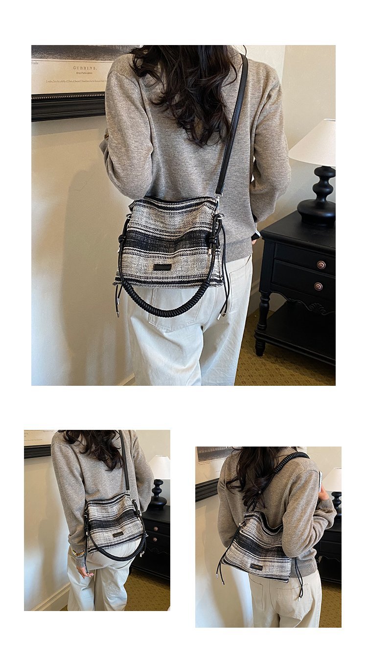 Women's Relaxed Fabric Shoulder Bag with Magnetic Snap detail 3