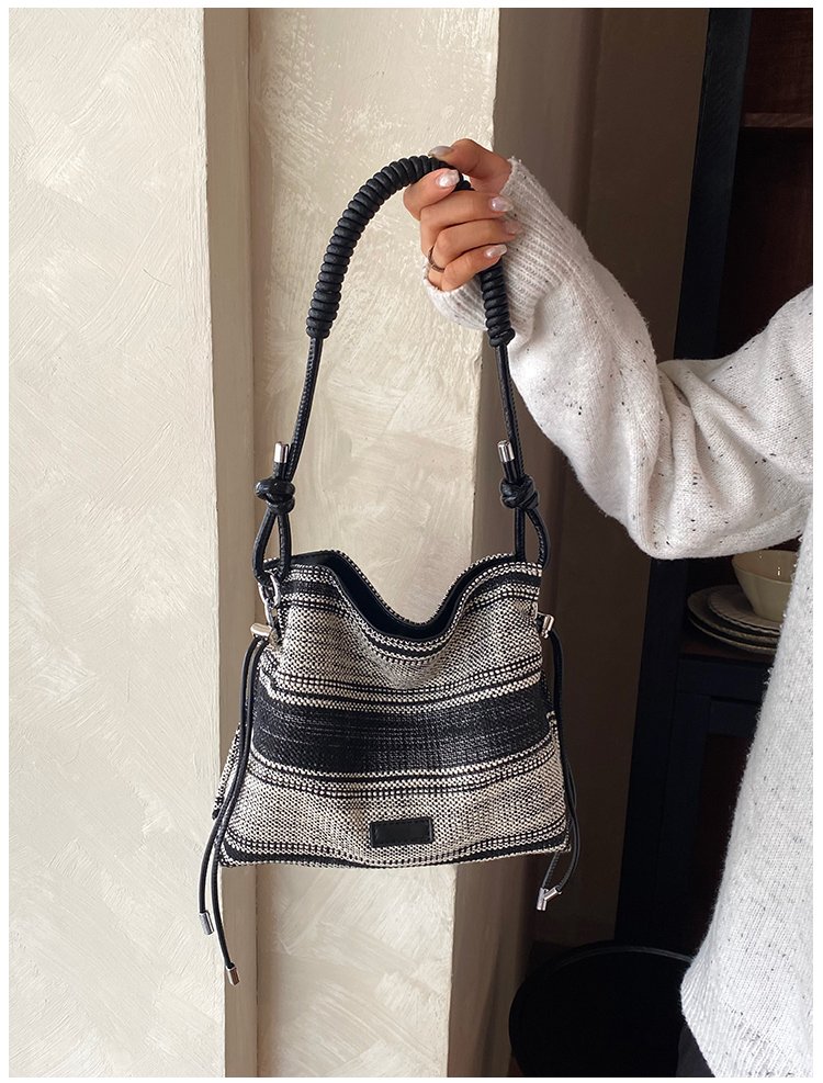 Women's Relaxed Fabric Shoulder Bag with Magnetic Snap detail 39