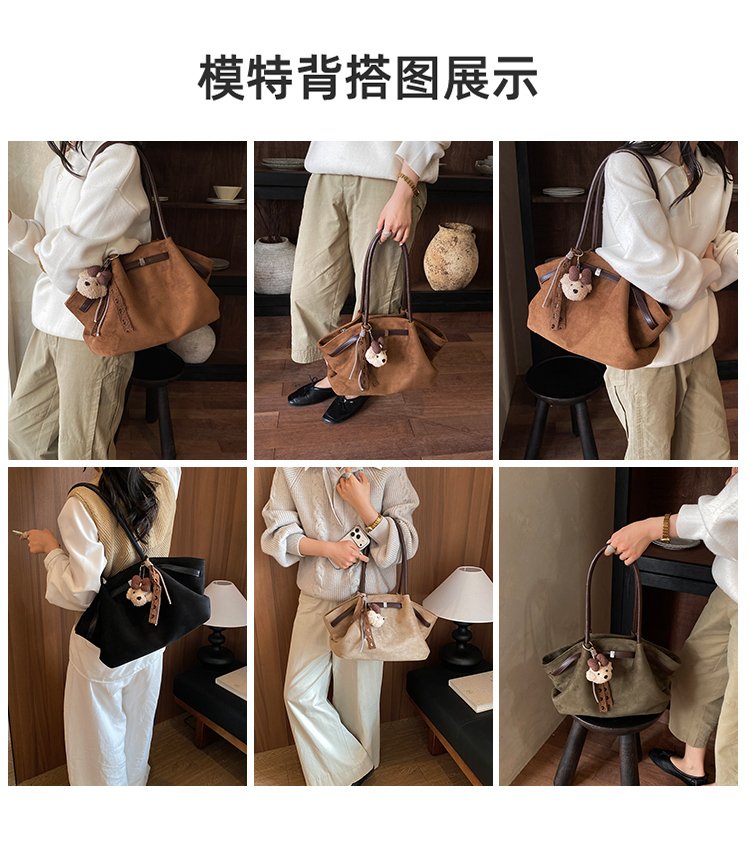 Women's Chic PU Leather Shell Shoulder Bag with Zipper detail 7