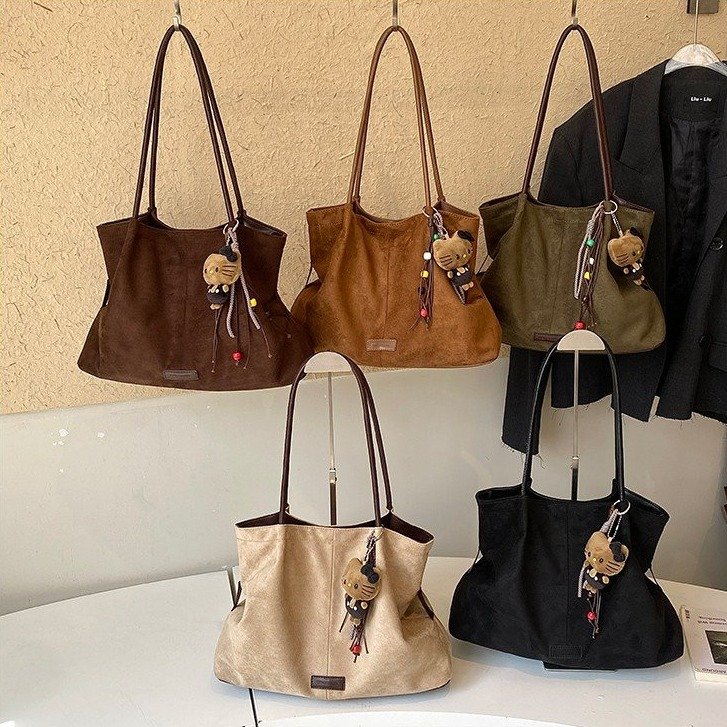Women's Timeless PU Leather Tote Bag with Charm with Zipper view 2