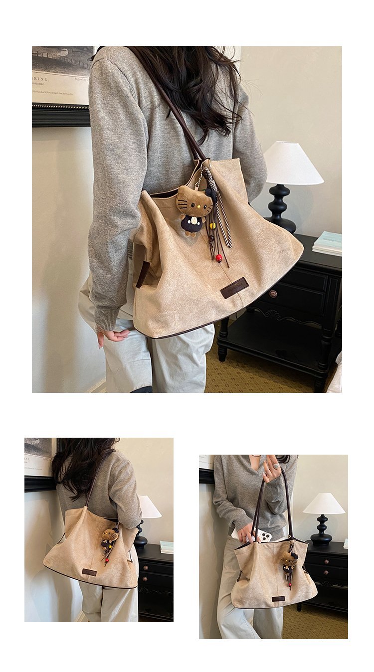 Women's Timeless PU Leather Tote Bag with Charm with Zipper detail 13