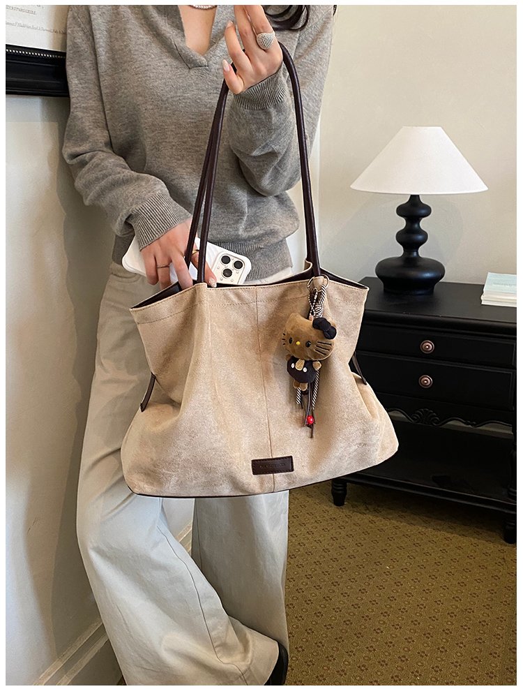 Women's Timeless PU Leather Tote Bag with Charm with Zipper detail 21