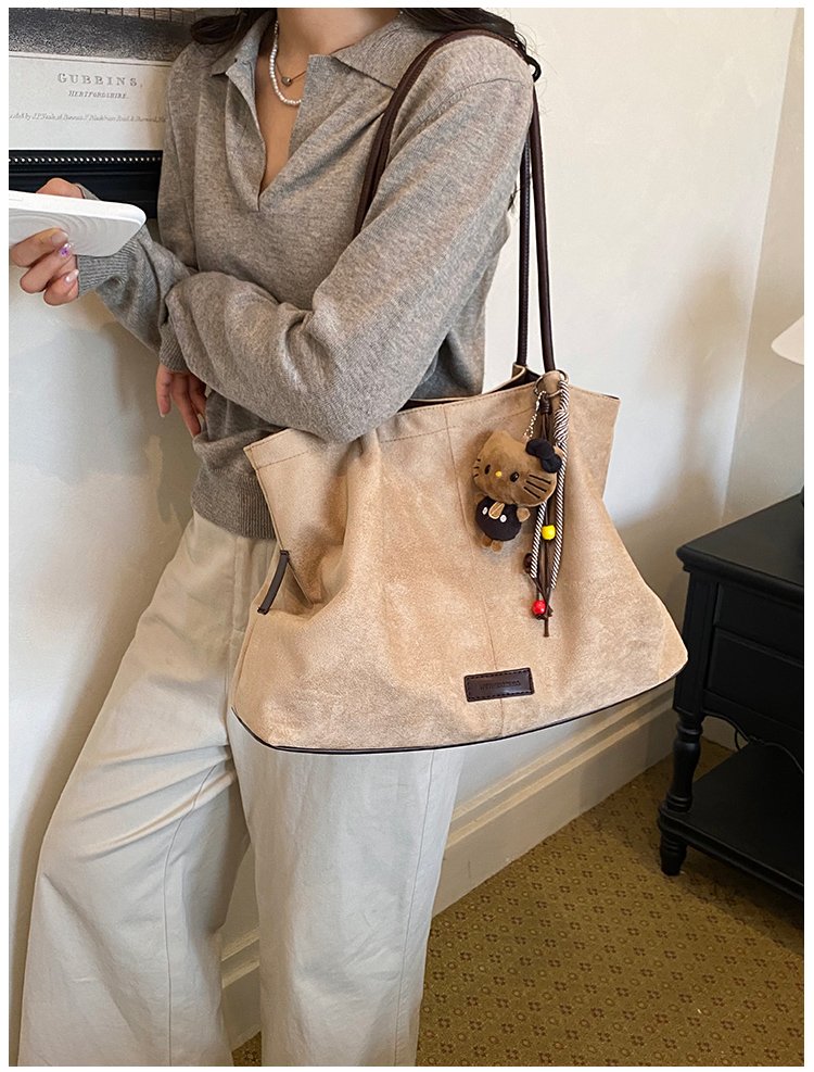 Women's Timeless PU Leather Tote Bag with Charm with Zipper detail 22