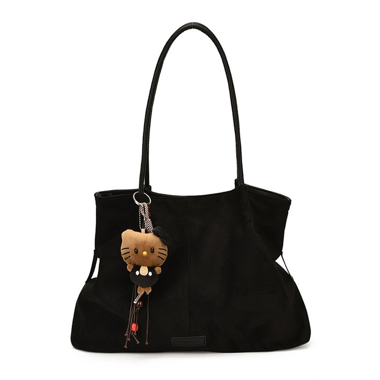 Women's Timeless PU Leather Tote Bag with Charm with Zipper view 3