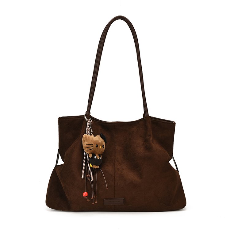 Women's Timeless PU Leather Tote Bag with Charm with Zipper view 5