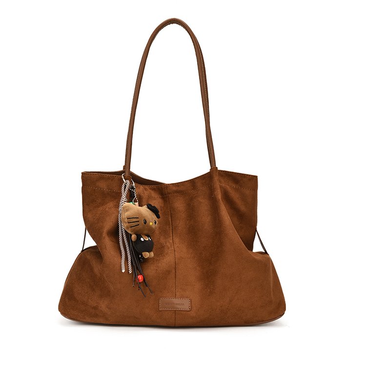 Women's Timeless PU Leather Tote Bag with Charm with Zipper view 1