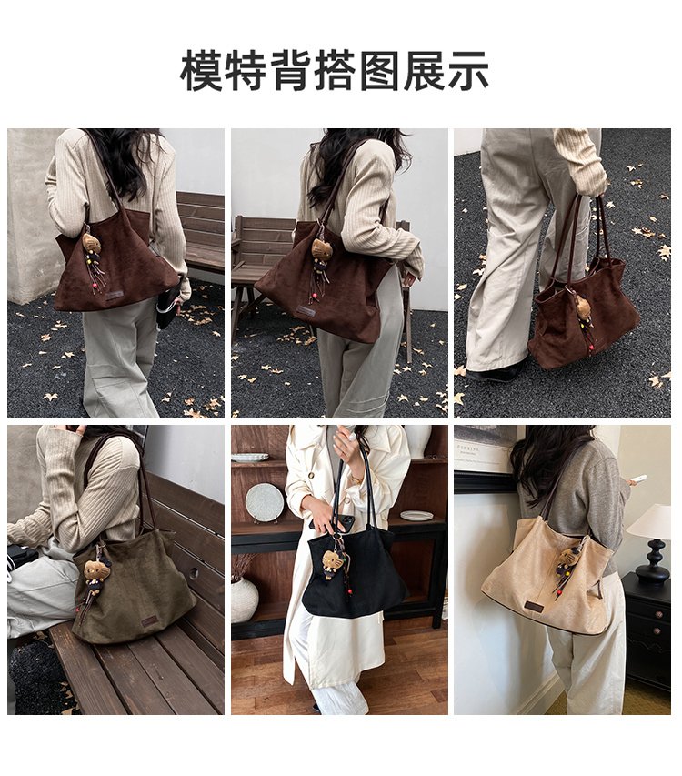 Women's Timeless PU Leather Tote Bag with Charm with Zipper detail 7