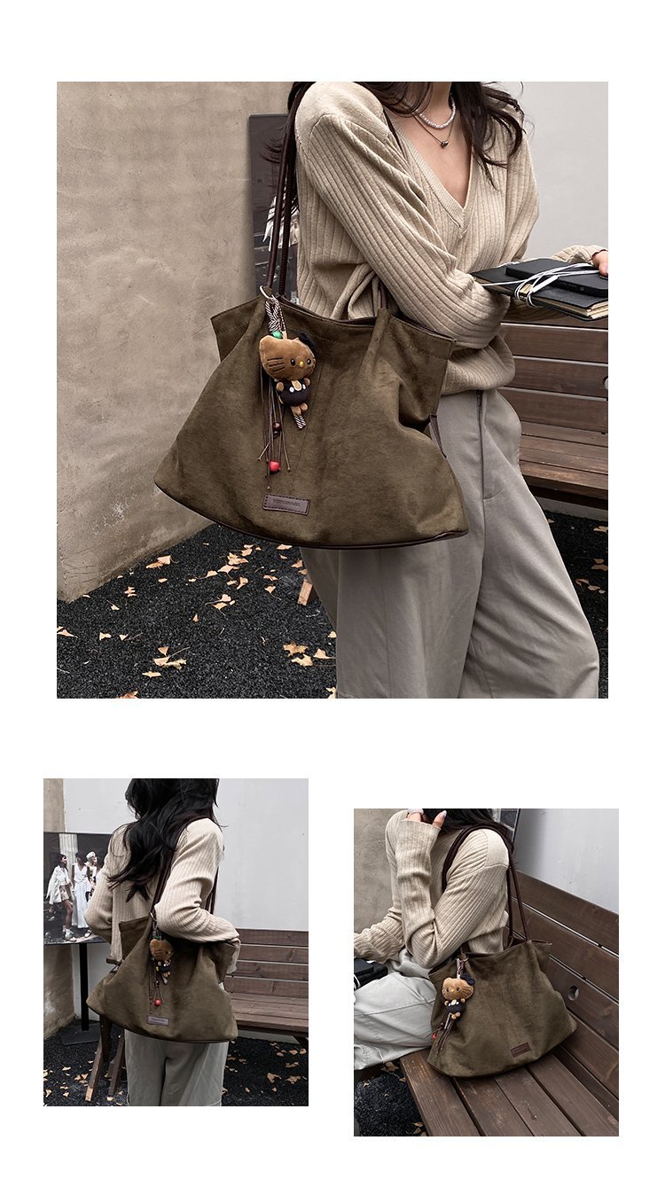 Women's Timeless PU Leather Tote Bag with Charm with Zipper detail 8