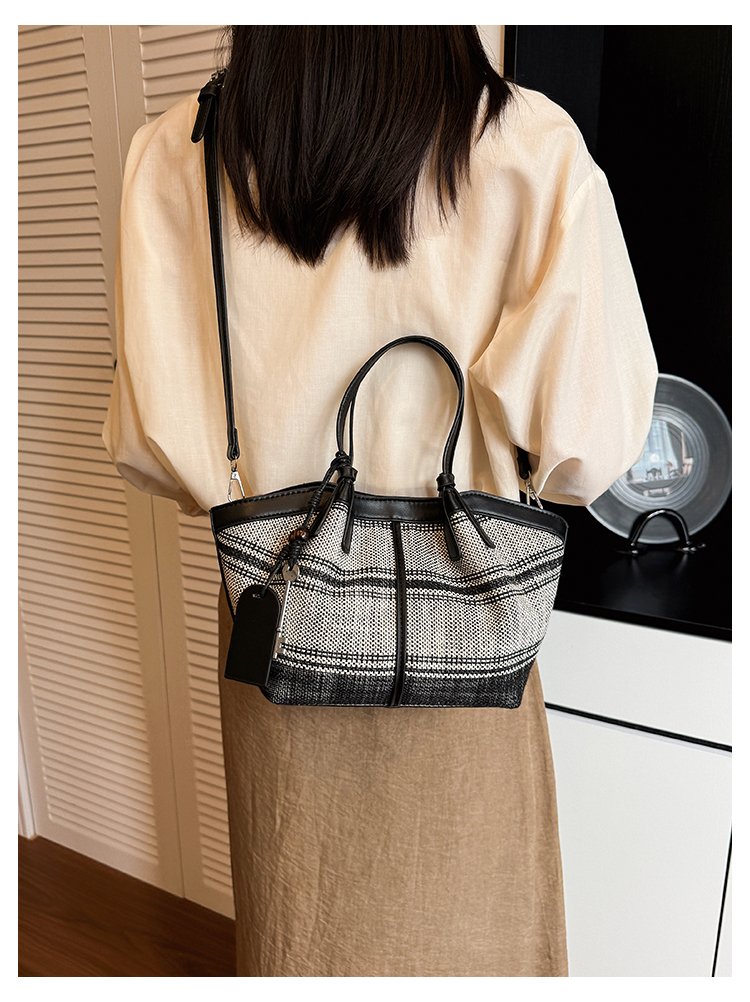 Women's Striped Cloth Crossbody Handbag with Magnetic Snap detail 20