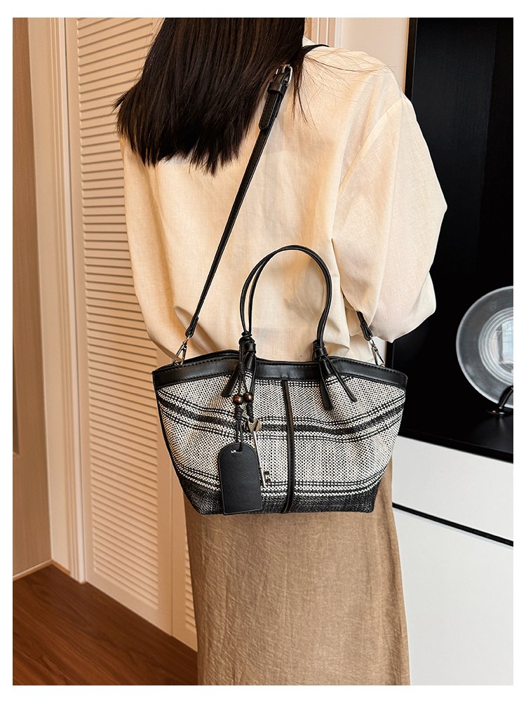 Women's Striped Cloth Crossbody Handbag with Magnetic Snap detail 22