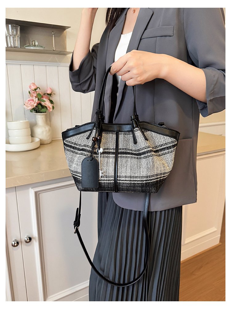 Women's Striped Cloth Crossbody Handbag with Magnetic Snap detail 23