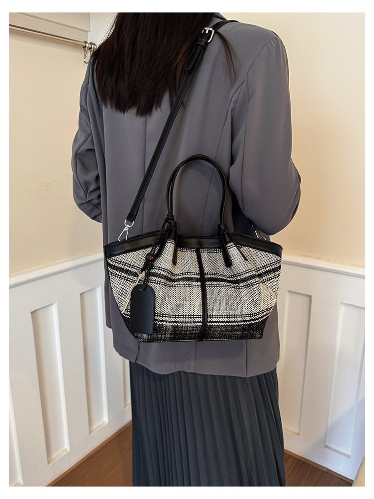 Women's Striped Cloth Crossbody Handbag with Magnetic Snap detail 26