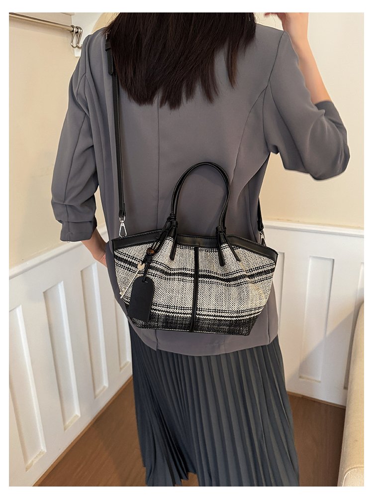 Women's Striped Cloth Crossbody Handbag with Magnetic Snap detail 27