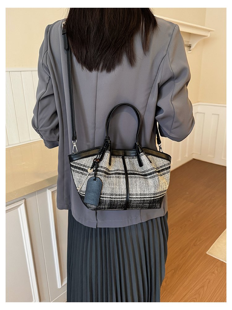 Women's Striped Cloth Crossbody Handbag with Magnetic Snap detail 28