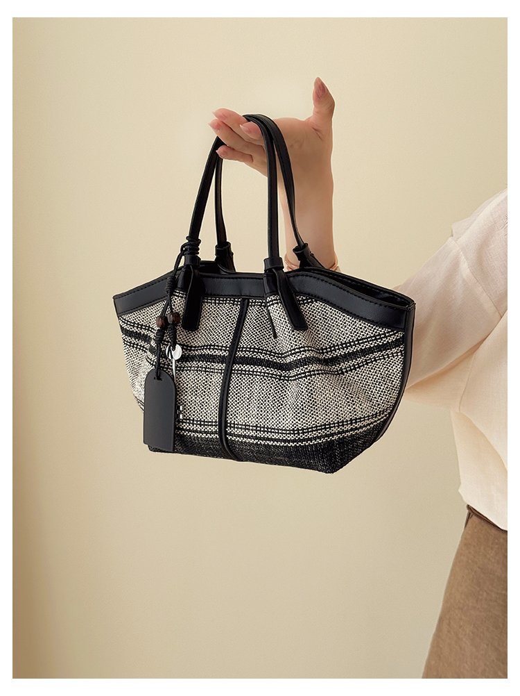 Women's Striped Cloth Crossbody Handbag with Magnetic Snap detail 31