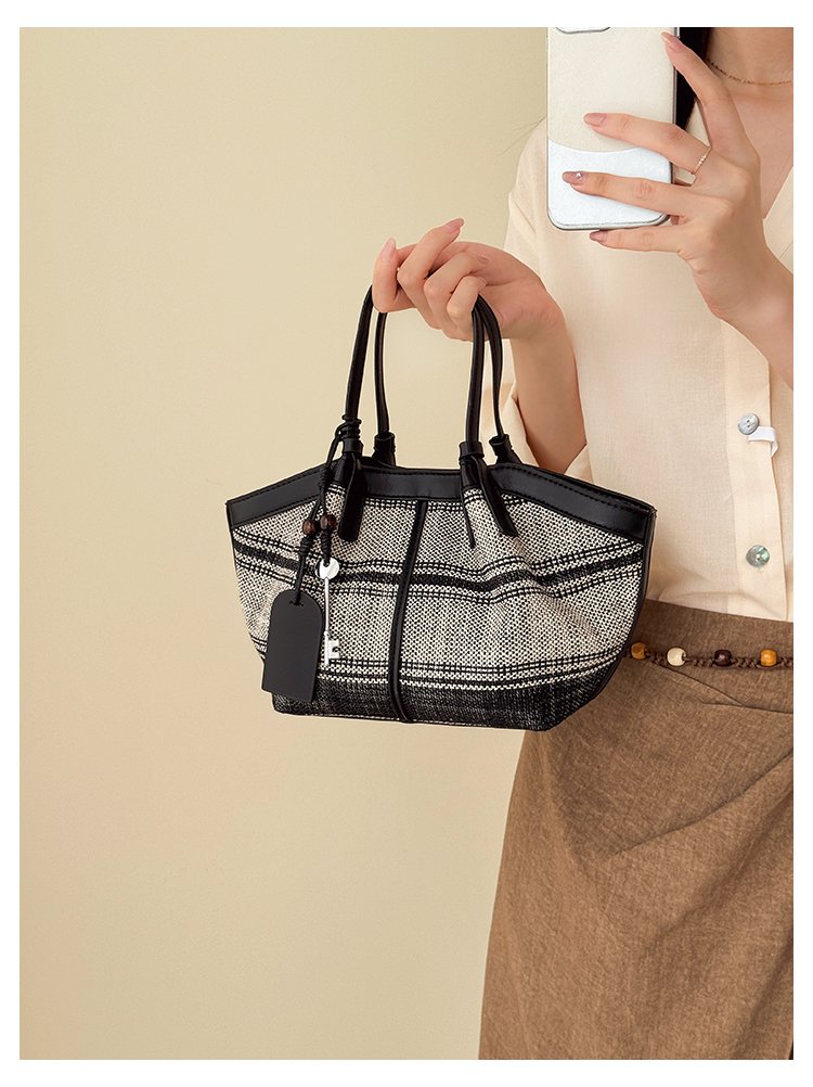 Women's Striped Cloth Crossbody Handbag with Magnetic Snap detail 33