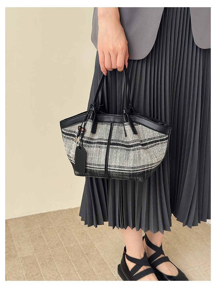 Women's Striped Cloth Crossbody Handbag with Magnetic Snap detail 36