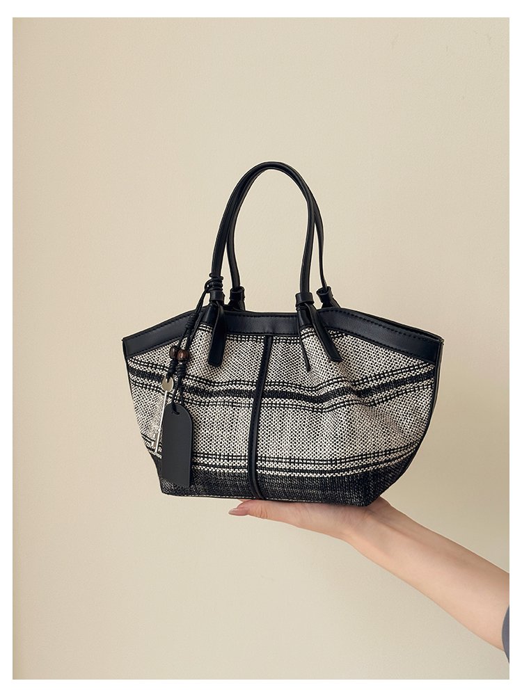 Women's Striped Cloth Crossbody Handbag with Magnetic Snap detail 39