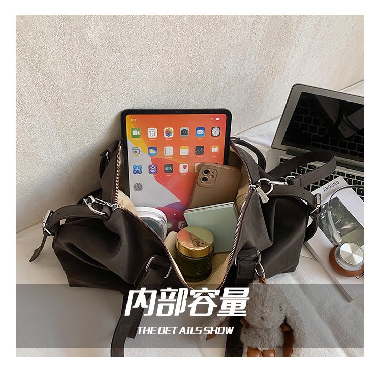 Unisex Work Solid-Color Structured PU Leather Handbag detail 14