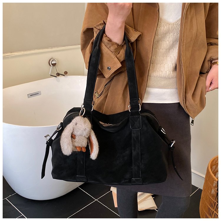 Unisex Work Solid-Color Structured PU Leather Handbag view 7