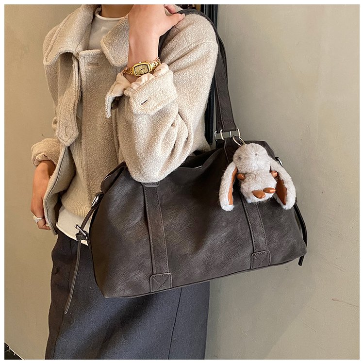 Unisex Work Solid-Color Structured PU Leather Handbag view 8