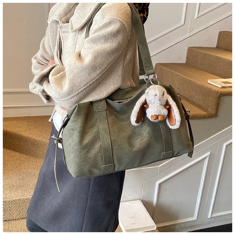 Unisex Work Solid-Color Structured PU Leather Handbag view 9