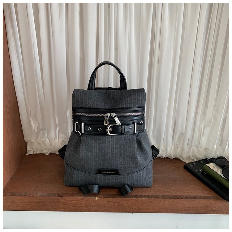 Women's Work Striped Fabric Backpack detail 1