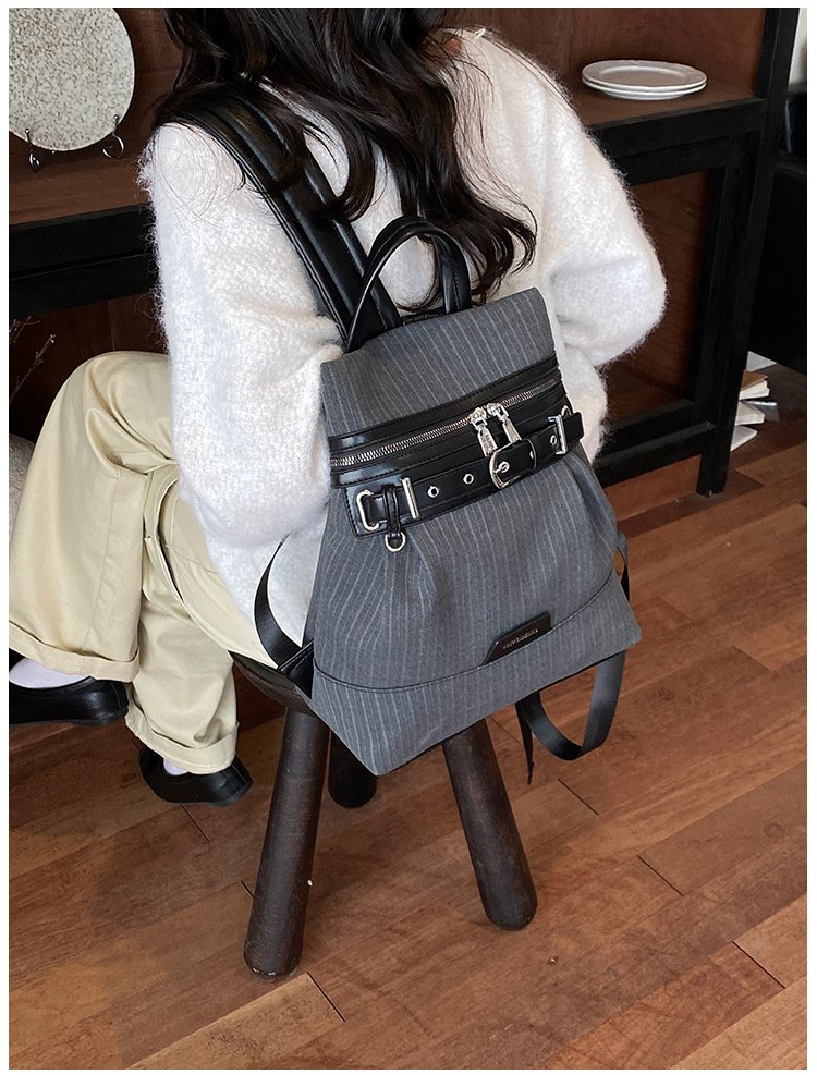 Women's Work Striped Fabric Backpack detail 24