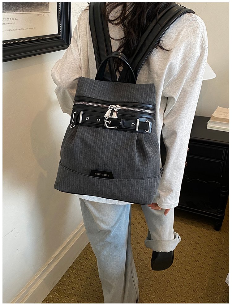 Women's Work Striped Fabric Backpack detail 34