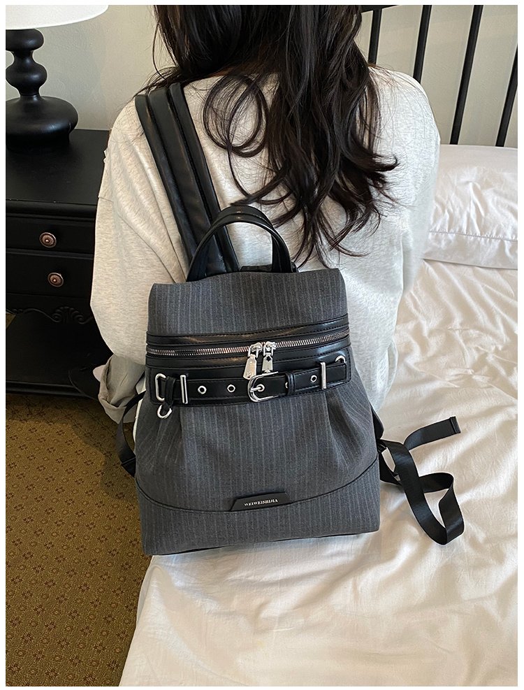 Women's Work Striped Fabric Backpack detail 36