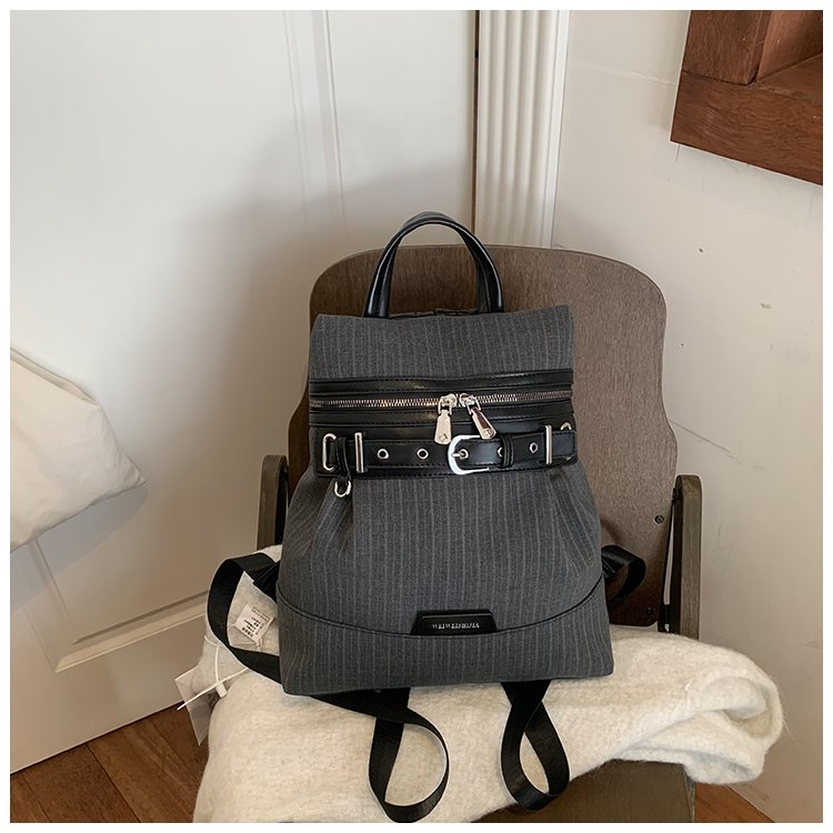 Women's Work Striped Fabric Backpack detail 38