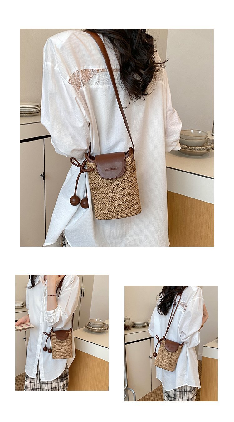 Women's PU Leather Woven Phone Bag detail 10