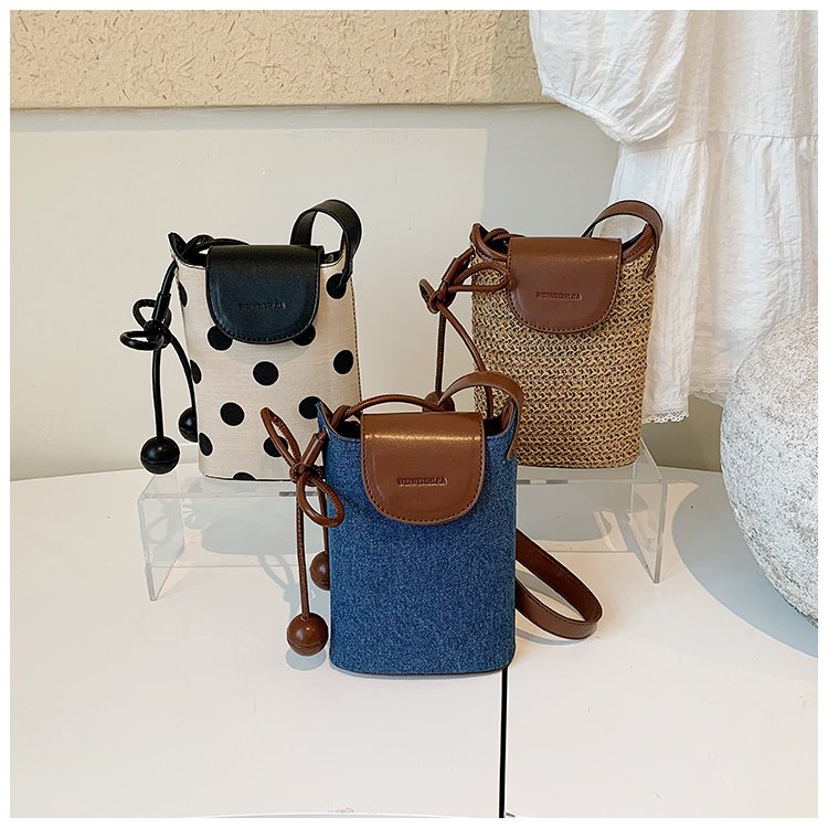 Women's PU Leather Woven Phone Bag detail 7