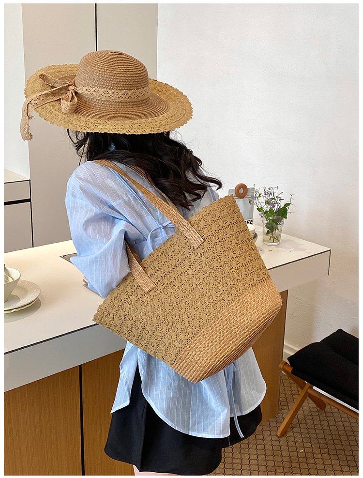 Women's Straw Woven Tote Bag detail 18