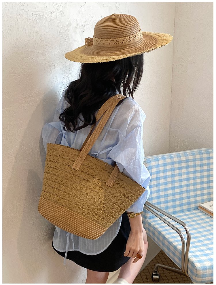 Women's Straw Woven Tote Bag detail 21