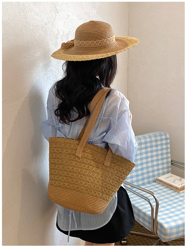 Women's Straw Woven Tote Bag detail 22