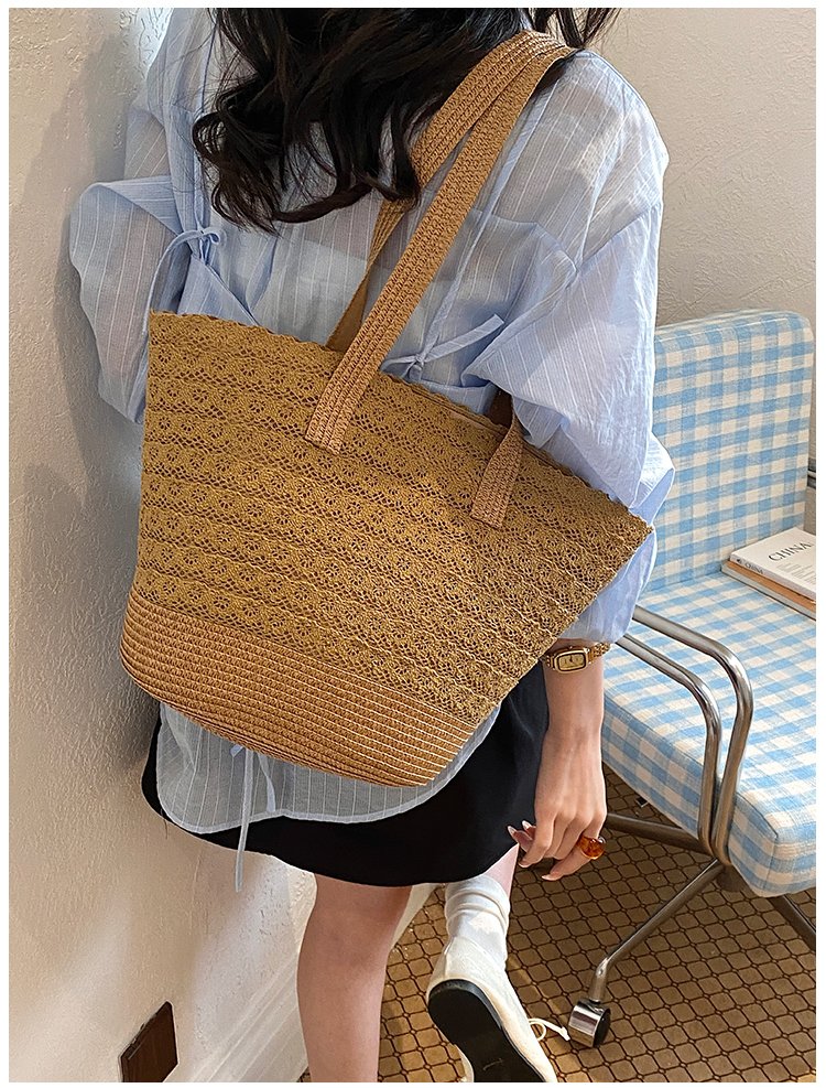 Women's Straw Woven Tote Bag detail 23
