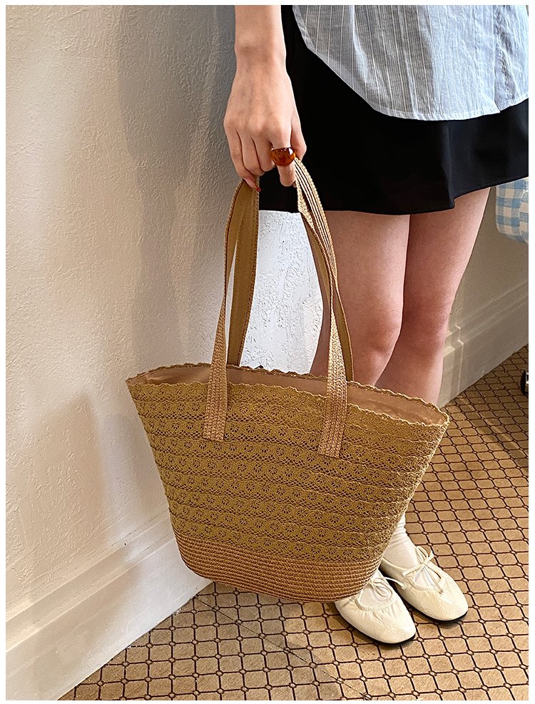 Women's Straw Woven Tote Bag detail 25