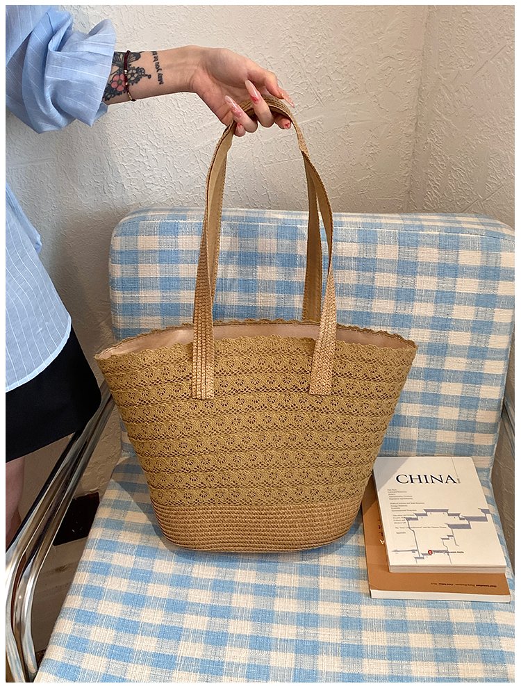 Women's Straw Woven Tote Bag detail 26