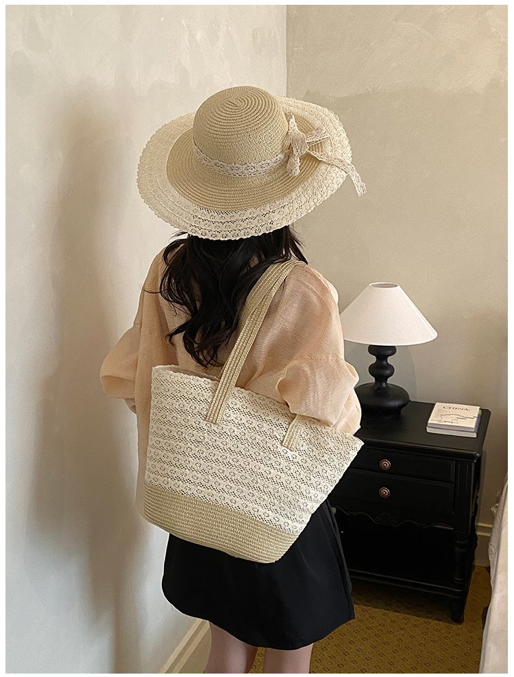 Women's Straw Woven Tote Bag detail 28