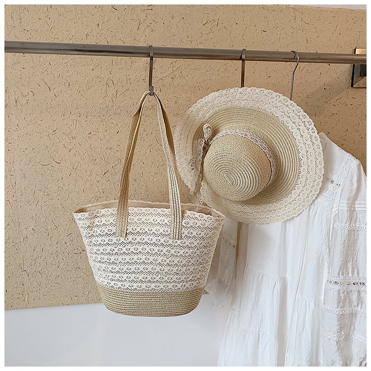 Women's Straw Woven Tote Bag detail 2