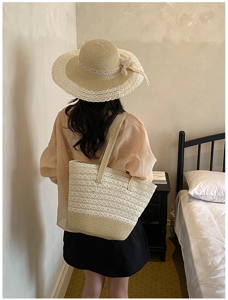 Women's Straw Woven Tote Bag detail 29