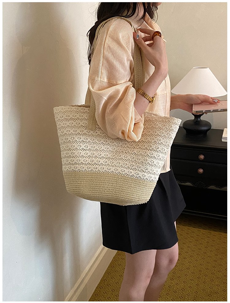 Women's Straw Woven Tote Bag detail 31