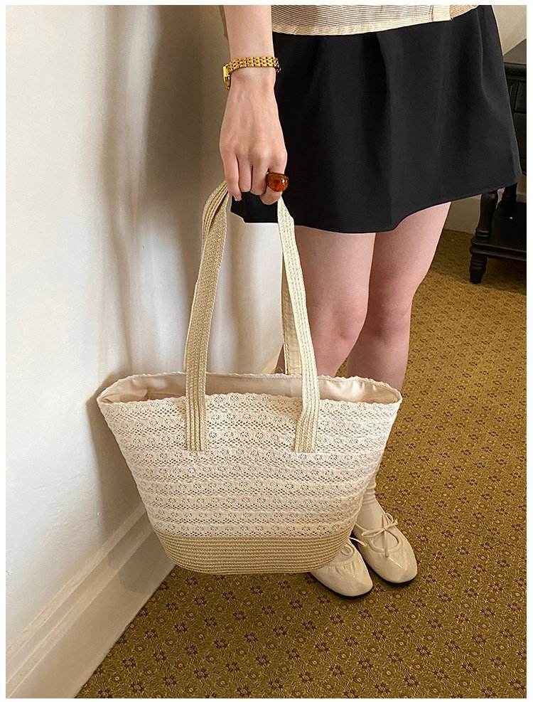 Women's Straw Woven Tote Bag detail 32