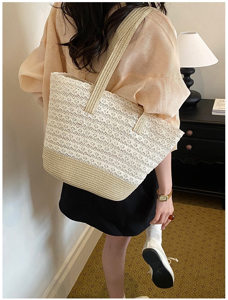 Women's Straw Woven Tote Bag detail 33