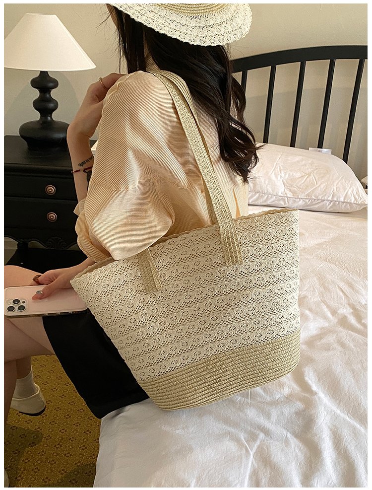 Women's Straw Woven Tote Bag detail 34
